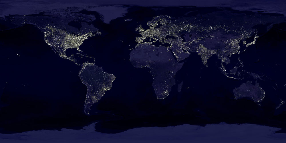 Light pollution from space