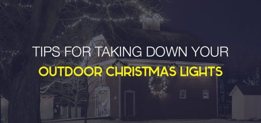 taking down Christmas lights